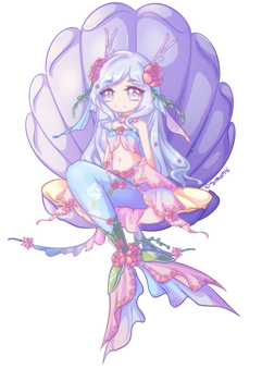 [YCH Comm] Chibi Gardenia Mermaid