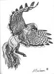 Hawk hippogriff by EpineQueen
