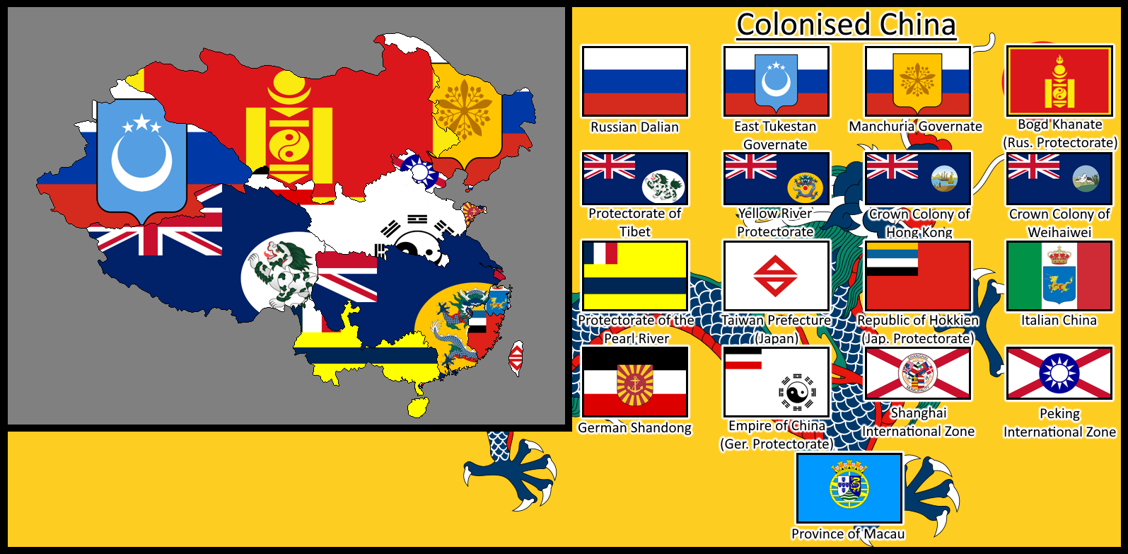 Deviantart China Map China Colonised by truffledude on DeviantArt