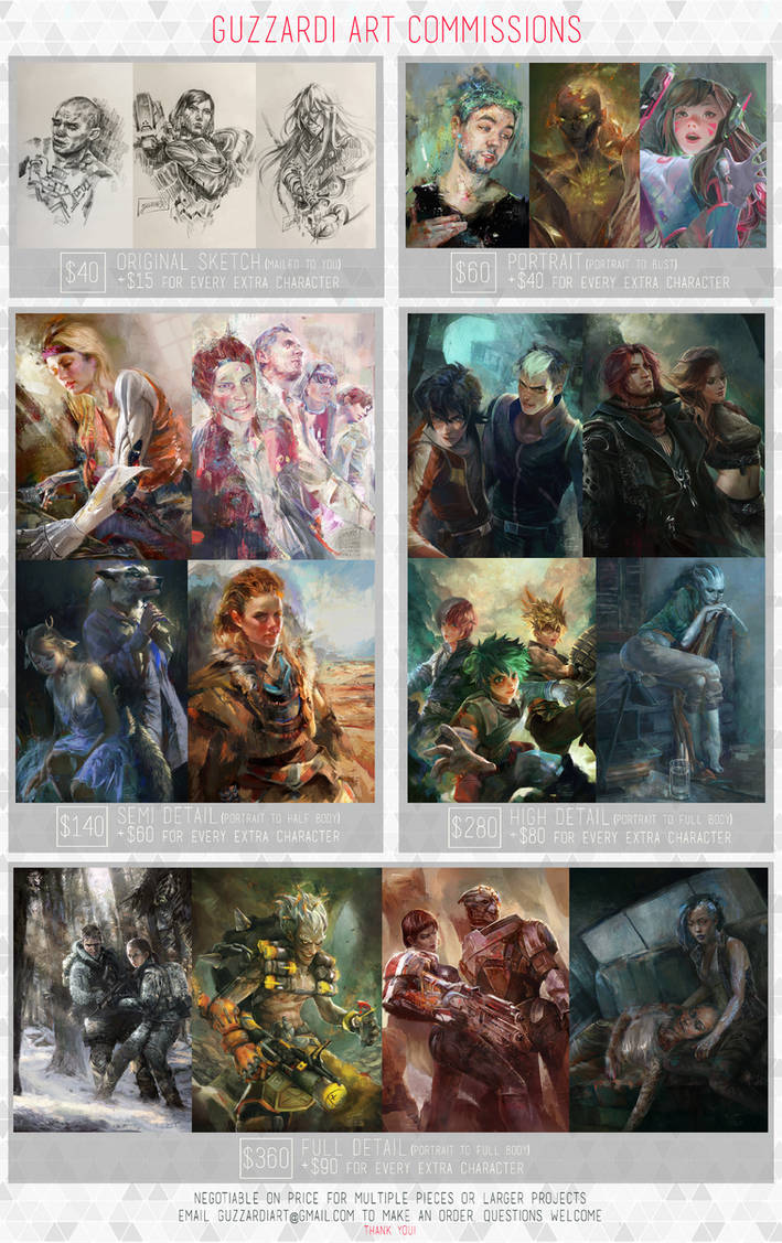COMMISSIONS by Guzzardi COMMISSIONS by Guzzardi
