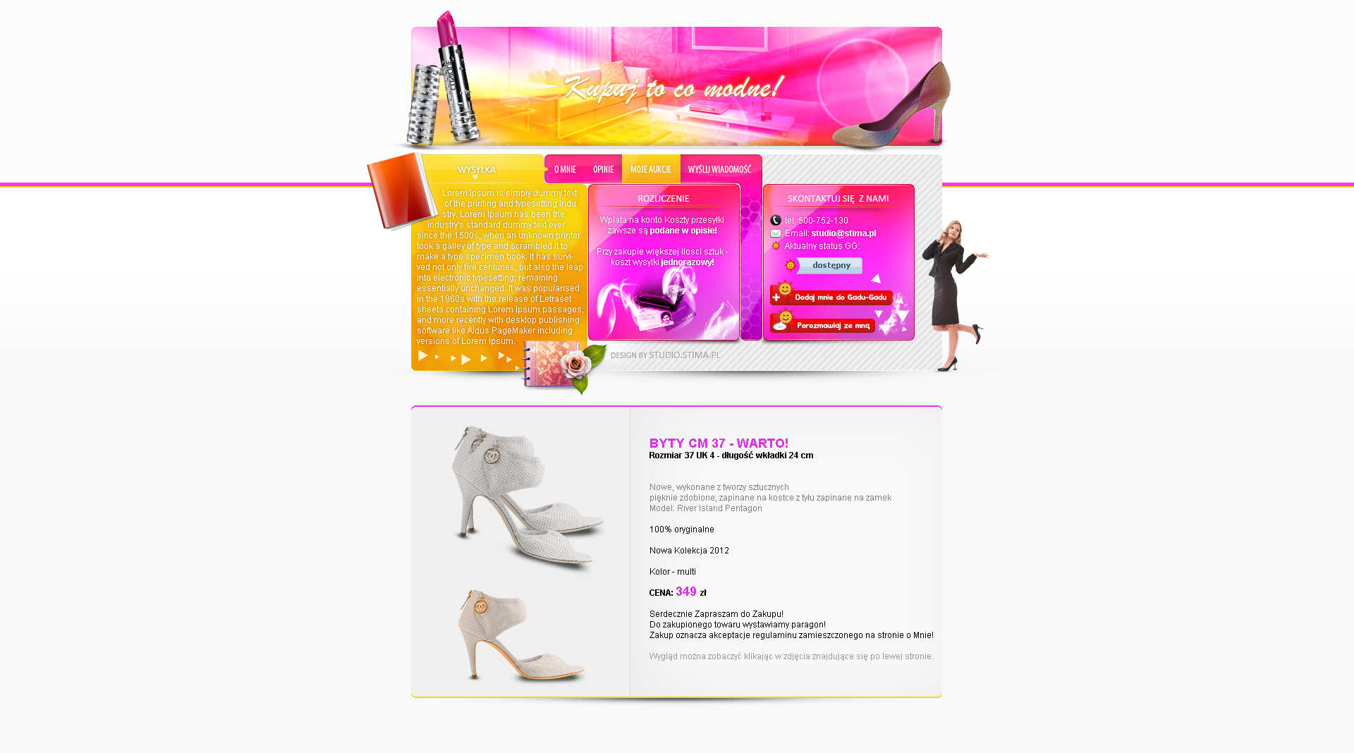 FREE! Allegro layout, fashion + PSD