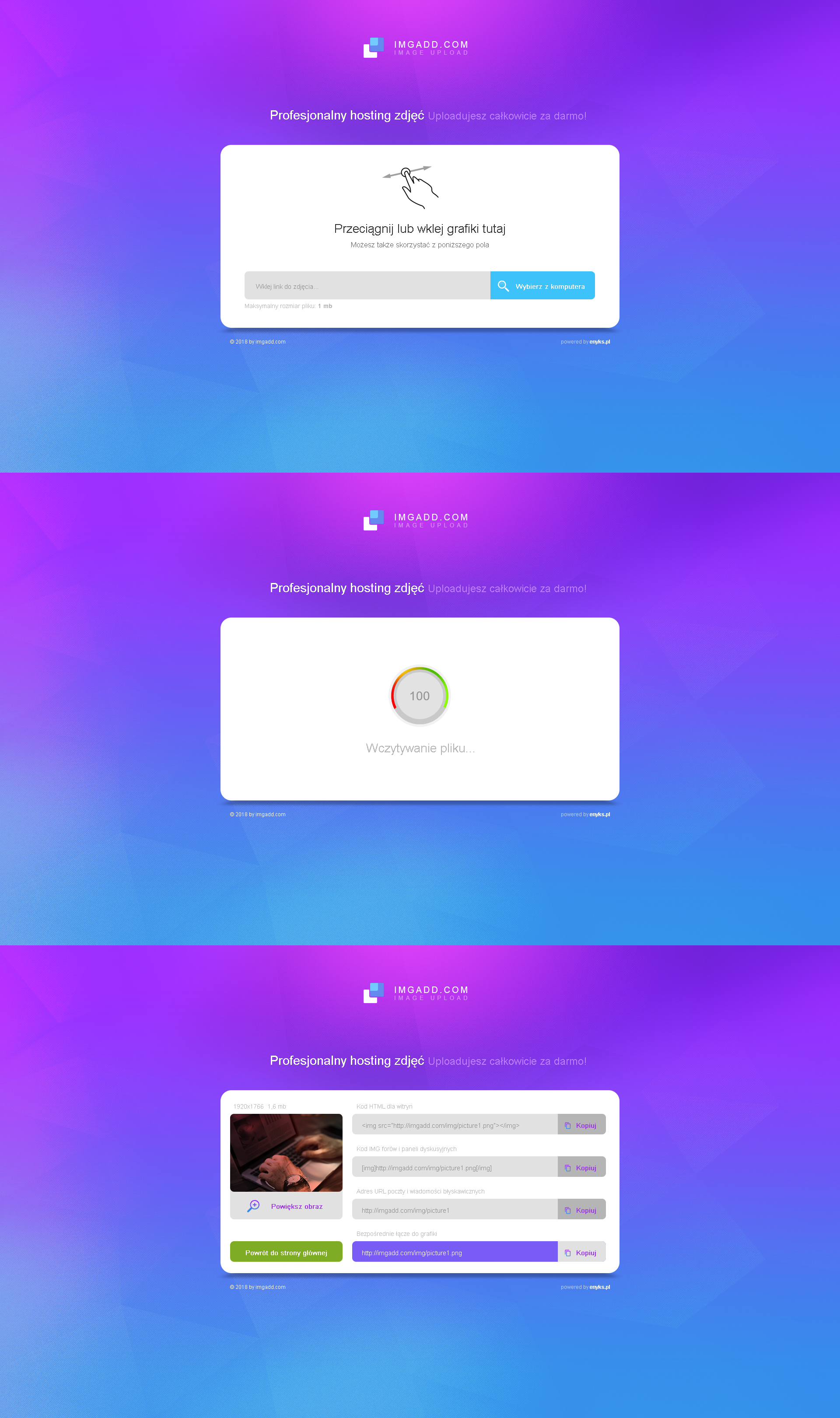 Image upload project by enyks.pl - Webdesign by sheppard100