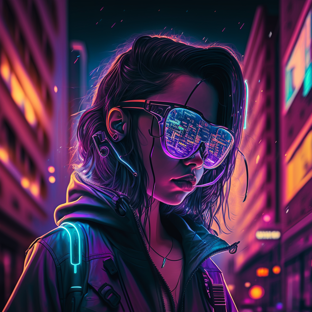 assassins , AI art, cyberpunk, city, neon, alleyway, city lights