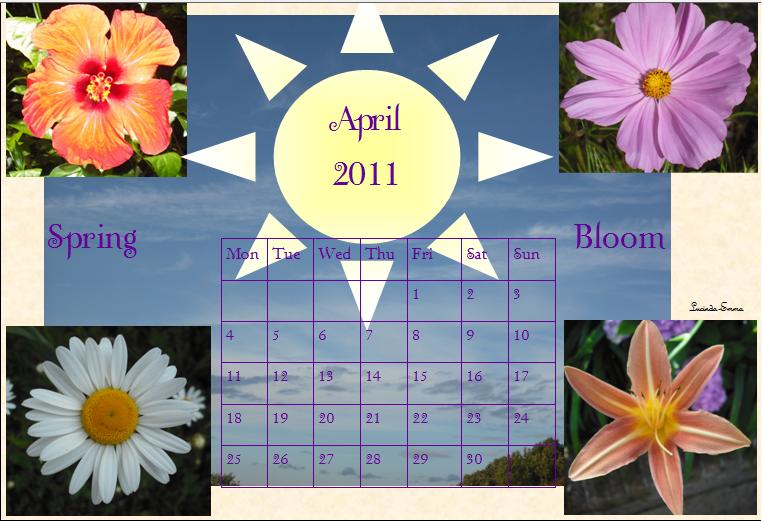 April 2011 Calendar - Comp.