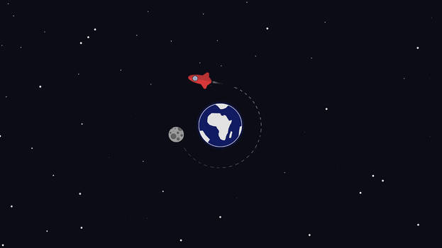 Minimal space earth (Photoshop)