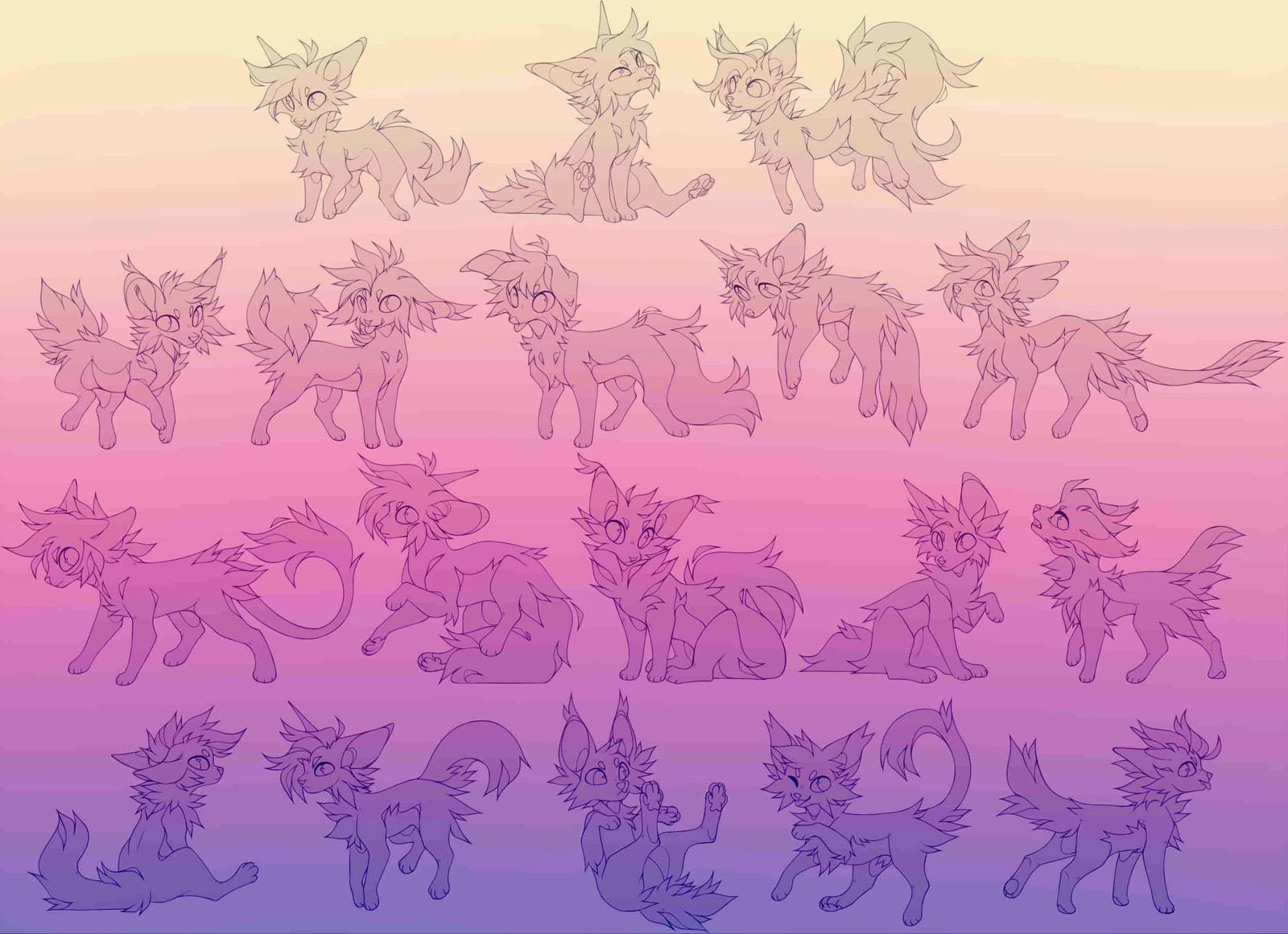 18 chibi bases p2u by n00ney on DeviantArt