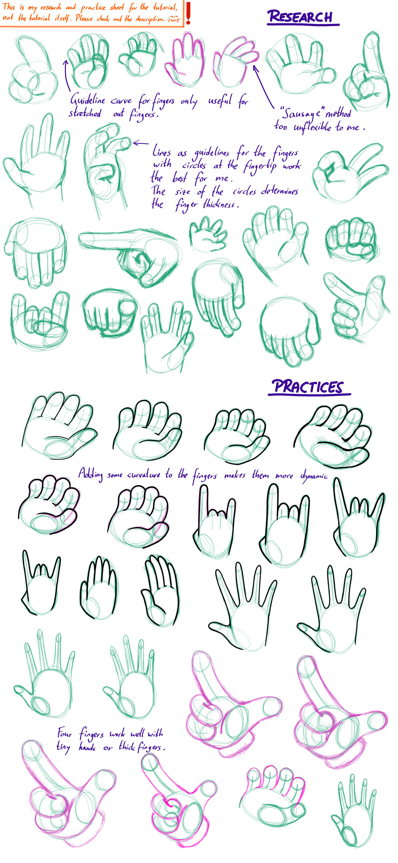 Hand Function Problems Cartoon Cartoon hands - research and practice sheet by Mink-tDR on DeviantArt