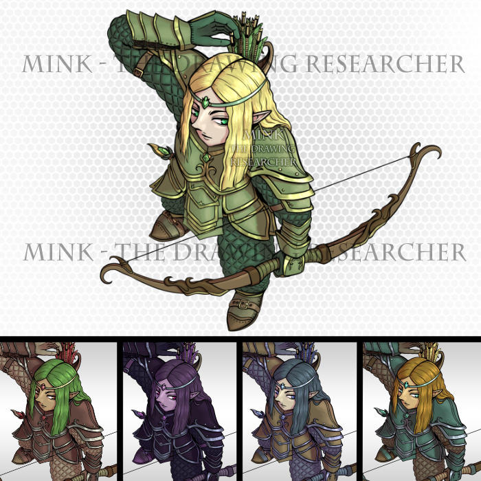 Elf Ranger / Hunter / Archer - Tabletop Token by Mink-tDR on DeviantArt
