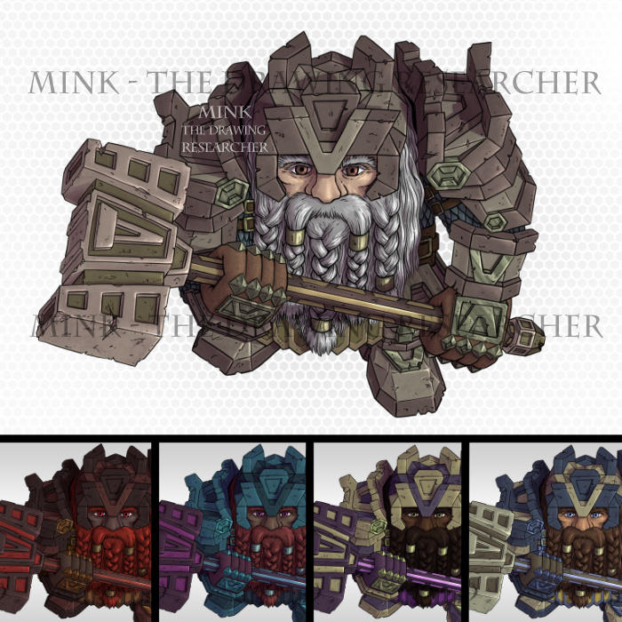 Dwarf Fighter / Warrior / Paladin - Tabletop Token by Mink-tDR on ...