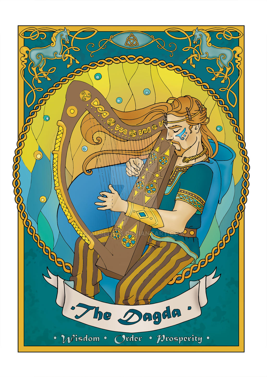 The Dagda coloured page - 2017 by Aurelie-S on DeviantArt