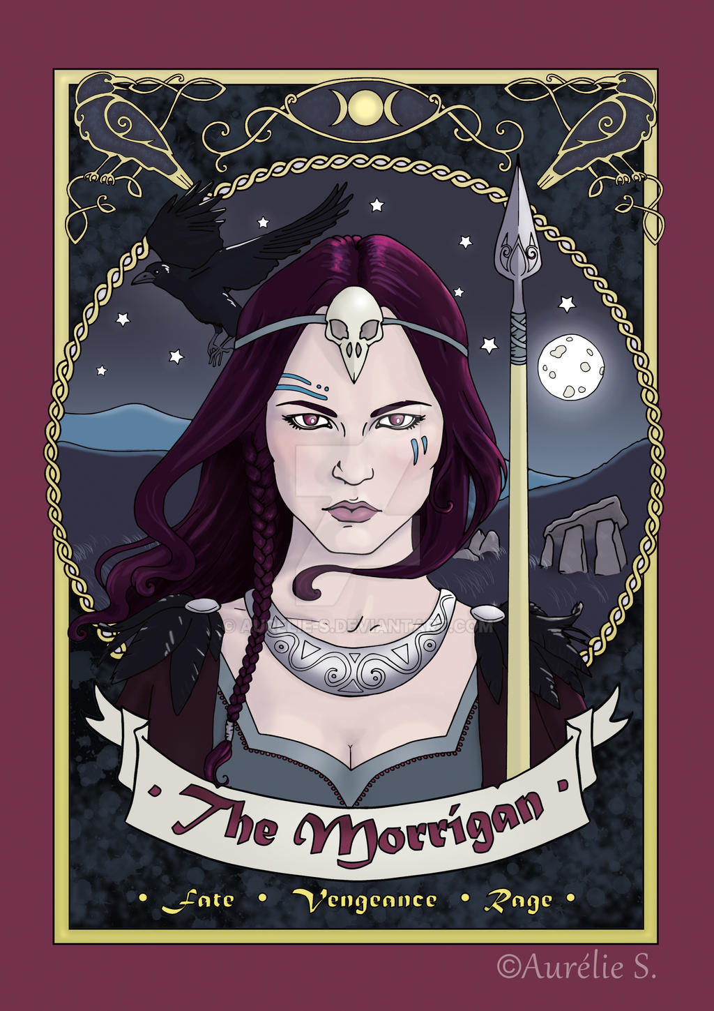 Morrigan Colors The Morrigan - Coloured page by Aurelie-S on DeviantArt