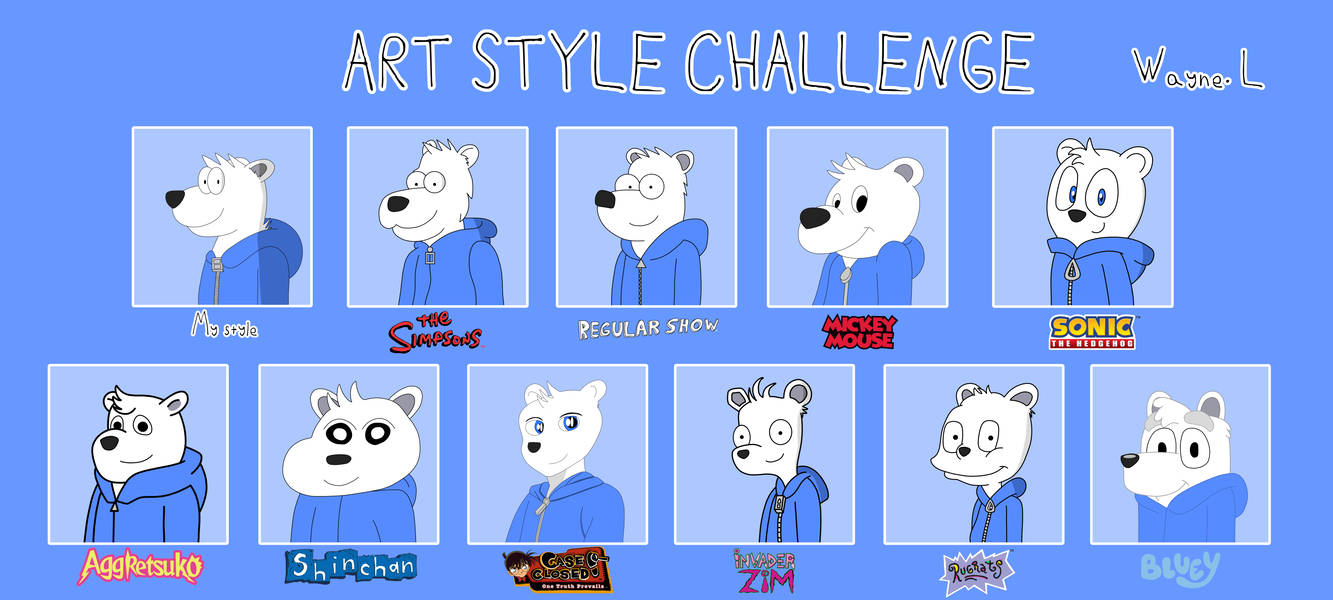 11 Art Styles Challenge by LastGenWarrior on DeviantArt
