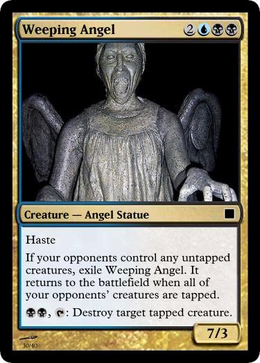weeping angel mtg card Magic The Gathering - Universes Beyond - Doctor Who If Weeping Angel would deal combat damage to a creature Weeping Angel Card by Corencio