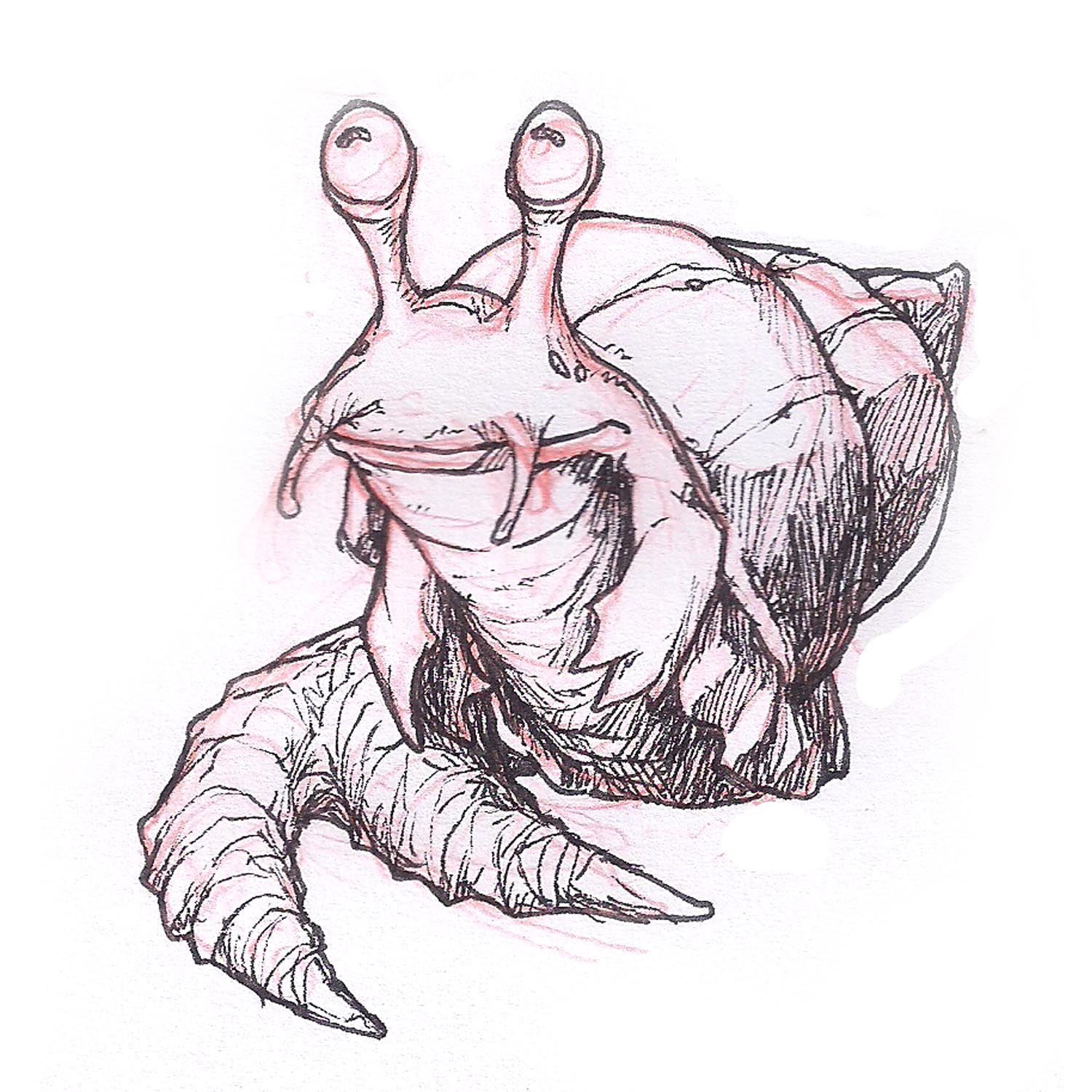 Inktober 02 Snailtoad