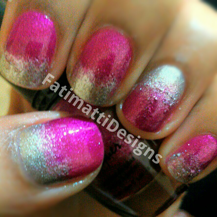 Pink and Silver Ombre Gradient