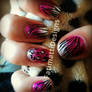 Pink and Silver Ombre Gradient Zebra