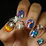 3d Galaxy Nail Art