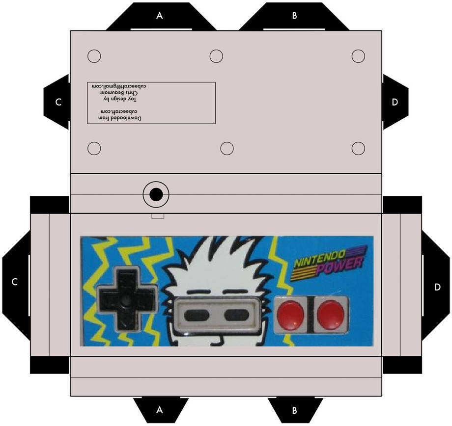 Nintendo Power Controller Papercraft by zacharylunsfordart on DeviantArt