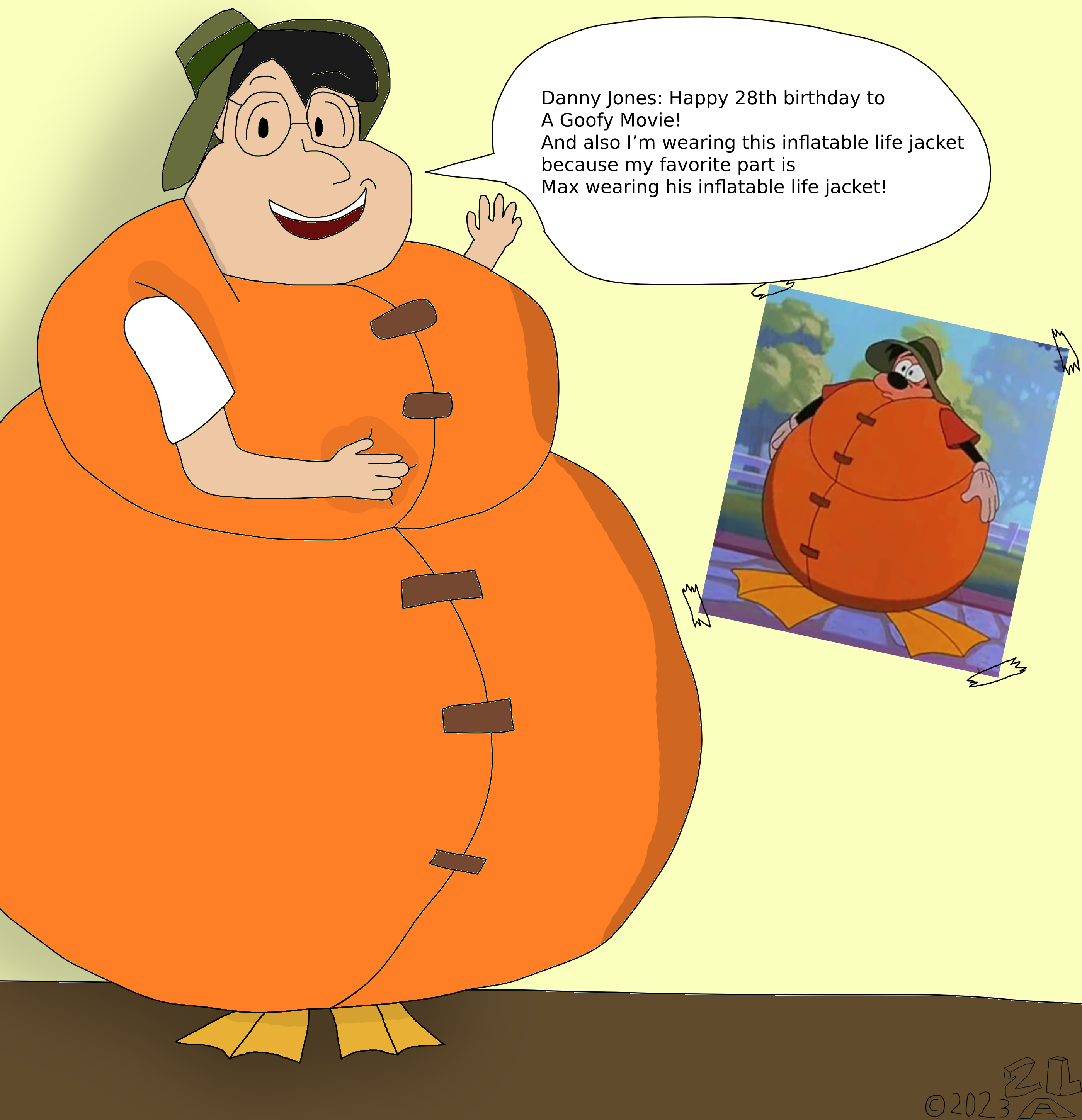 Danny Jones wearing Max's Inflatable Life Jacket by zacharylunsfordart ...