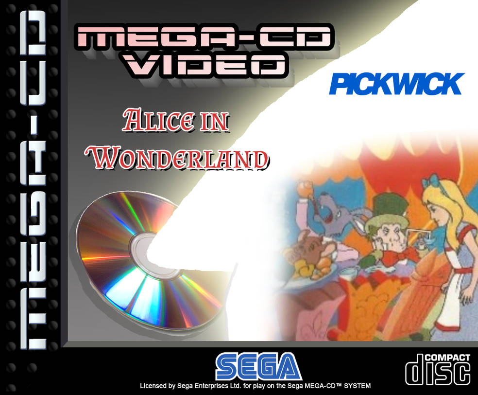 Alice in Wonderland (1988) on Mega-CD Video cover by zacharylunsfordart ...