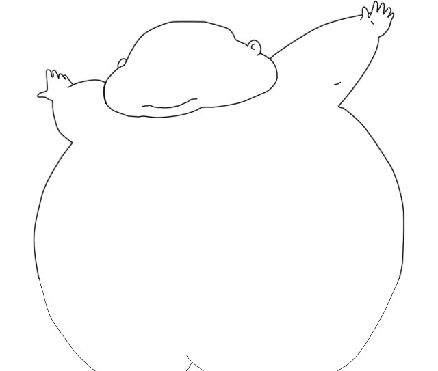 Floating Fat Inflation in mid-air base (no BG) v2 by zacharylunsfordart ...