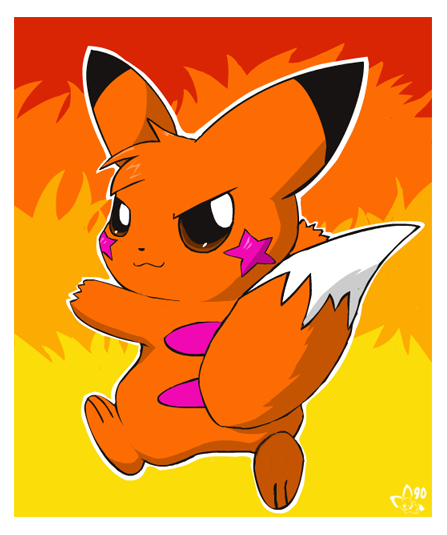 Firey hot pikachu