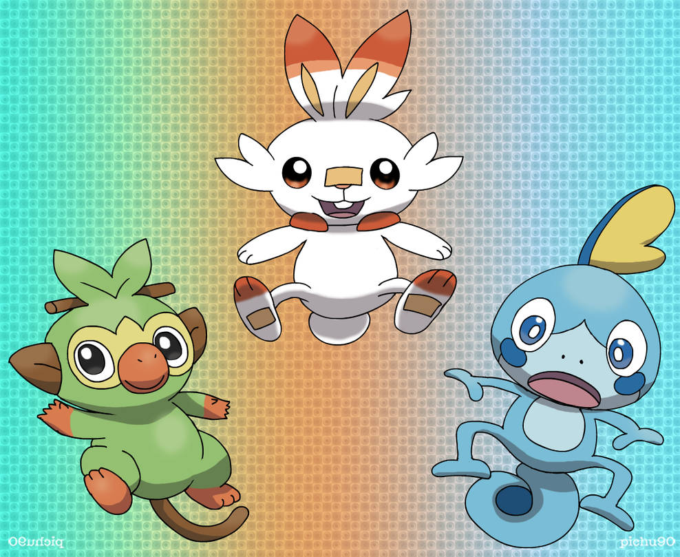 Pokemon Galar Starters by pichu90 on DeviantArt
