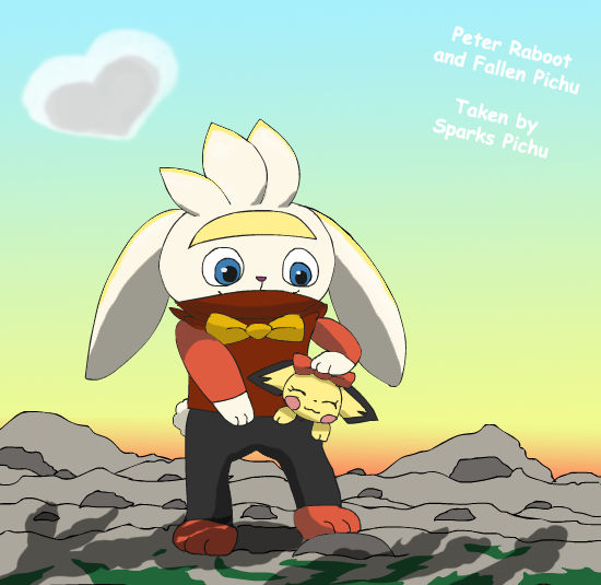 Raboot and Pichu by pichu90 on DeviantArt