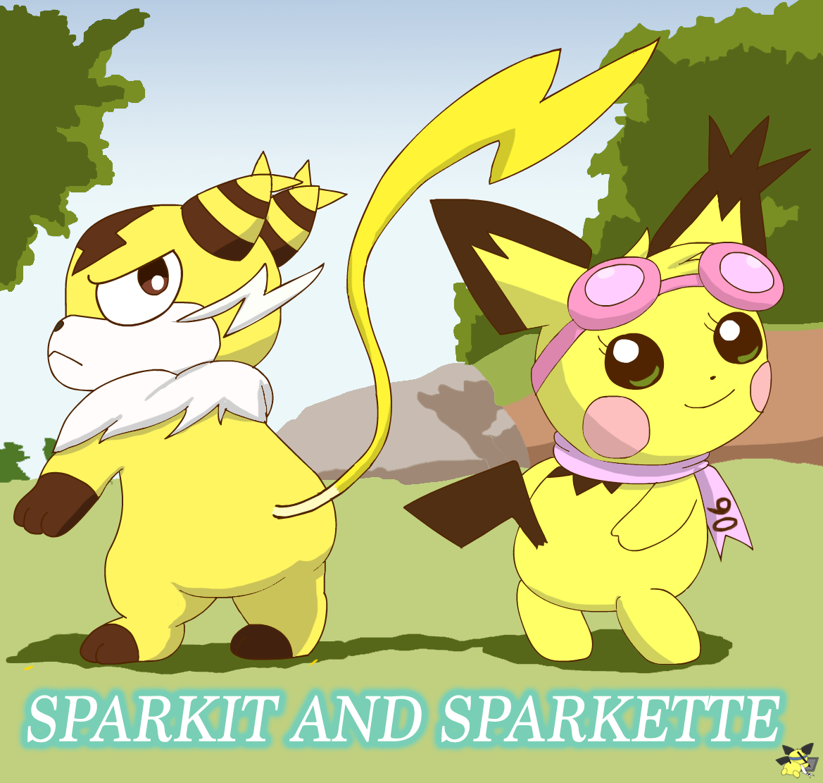 Sparkit and Sparkette by pichu90 on DeviantArt