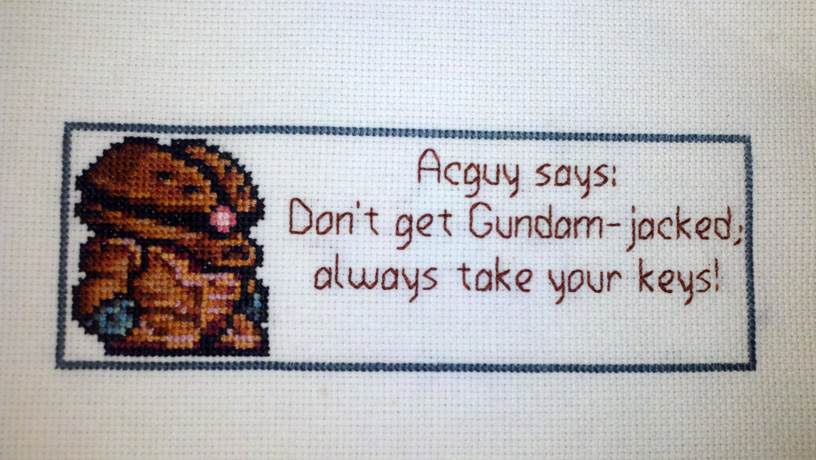 Gundam Cross stitch