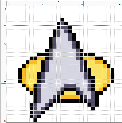 Star Trek TNG combadge pattern for cross stitch