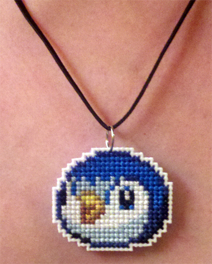 Piplup stitched necklace