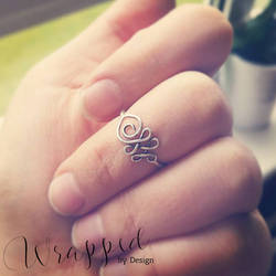 Unalome Ring in Sterling Silver by WrappedbyDesign