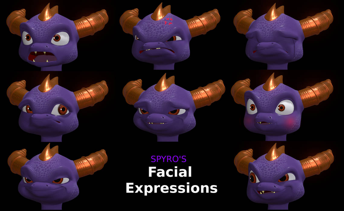 Spyro's Facial Expressions by Fynamic on DeviantArt