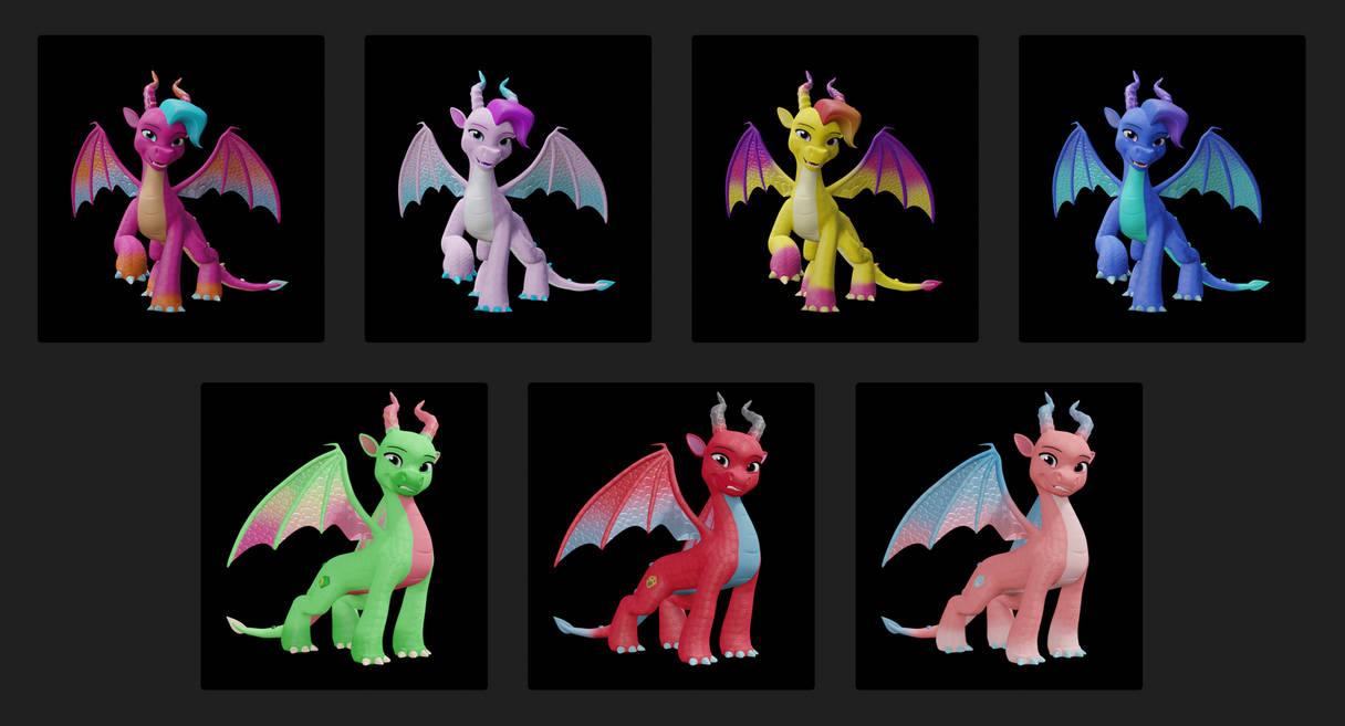 MLP Generation Dragon Models by Fynamic on DeviantArt