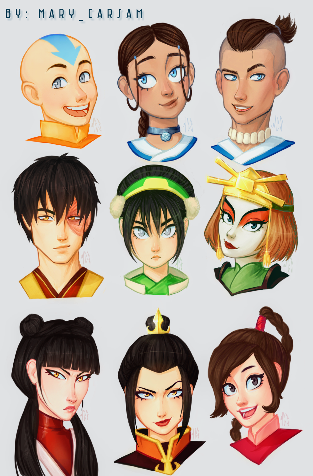 Avatar The Last Airbender (Characters) by MaryCarSam on DeviantArt