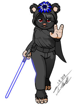 Layloo with lightsaber