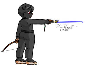Layloo lightsaber and bow