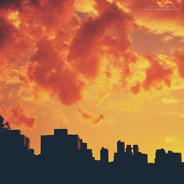 Fiery Evening by oO-Rein-Oo