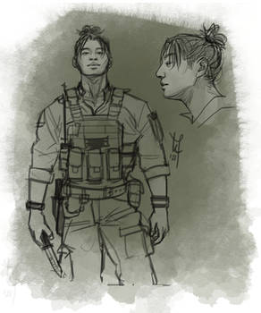 Jungkook army ranger AU