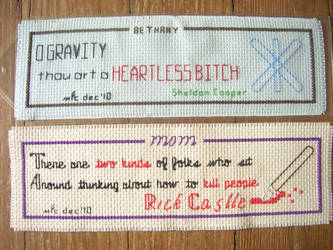 Cross-Stitch Bookmarks 1 and 2