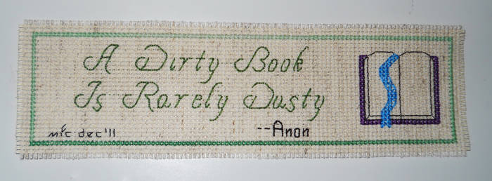 Cross-Stitch Bookmark: Dirty Book