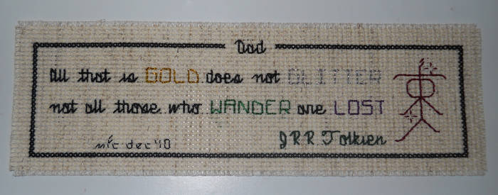 Cross-Stitch Bookmark: Tolkien