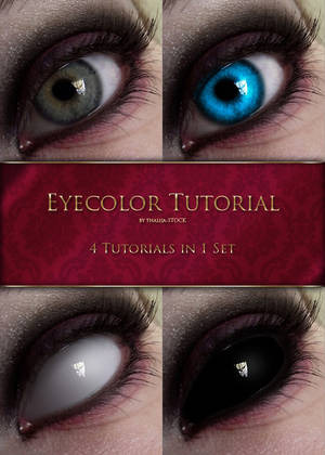 Eyecolor Tutorial - 4in1 by thalija-STOCK Eyecolor Tutorial - 4in1 by thalija-STOCK