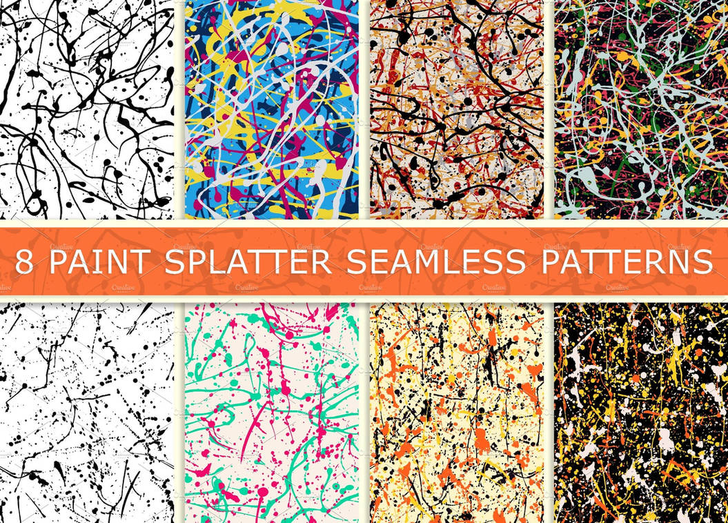 8 Paint splatter patterns vector by soxonastaneh on DeviantArt