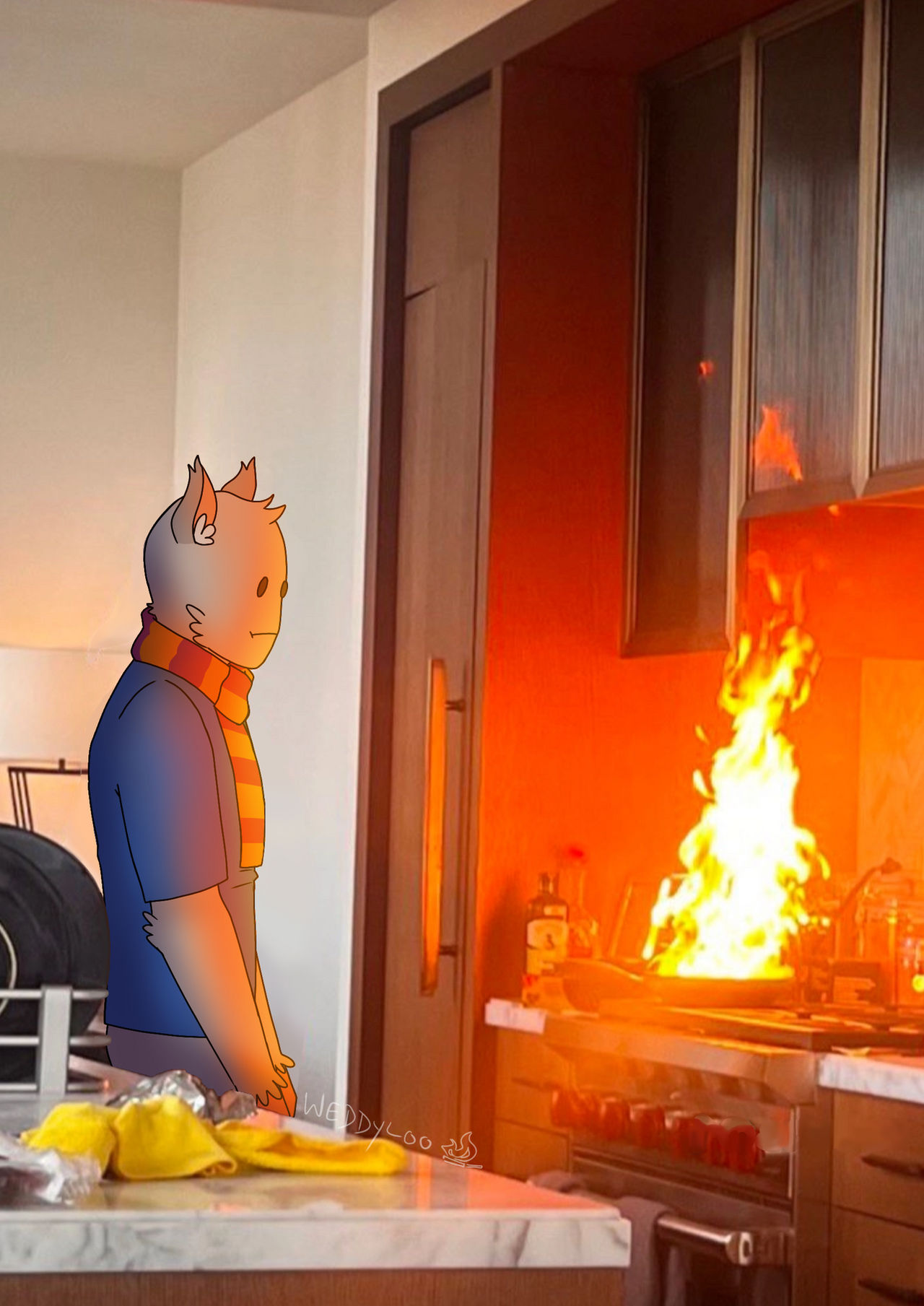 Kitchen Fire w Rat