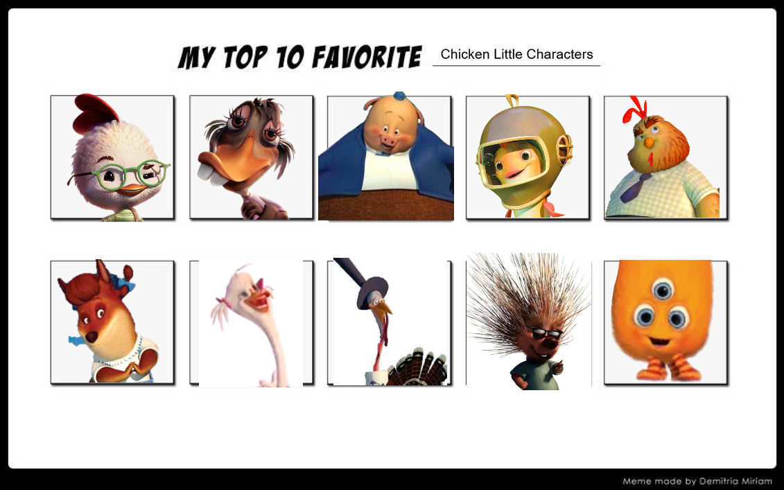 Liitle Character My Top 10 Favorite Chicken Little Characters by SaucerofPeril on DeviantArt
