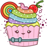 Kawaii Rainbow Cupcake