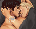 Bellarke Cuddles in Sheets by vyrenia