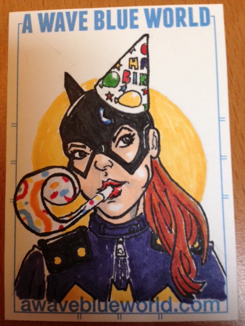 Batgirl Birthday Sketch Card